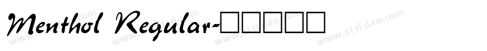 Menthol Regular字体转换